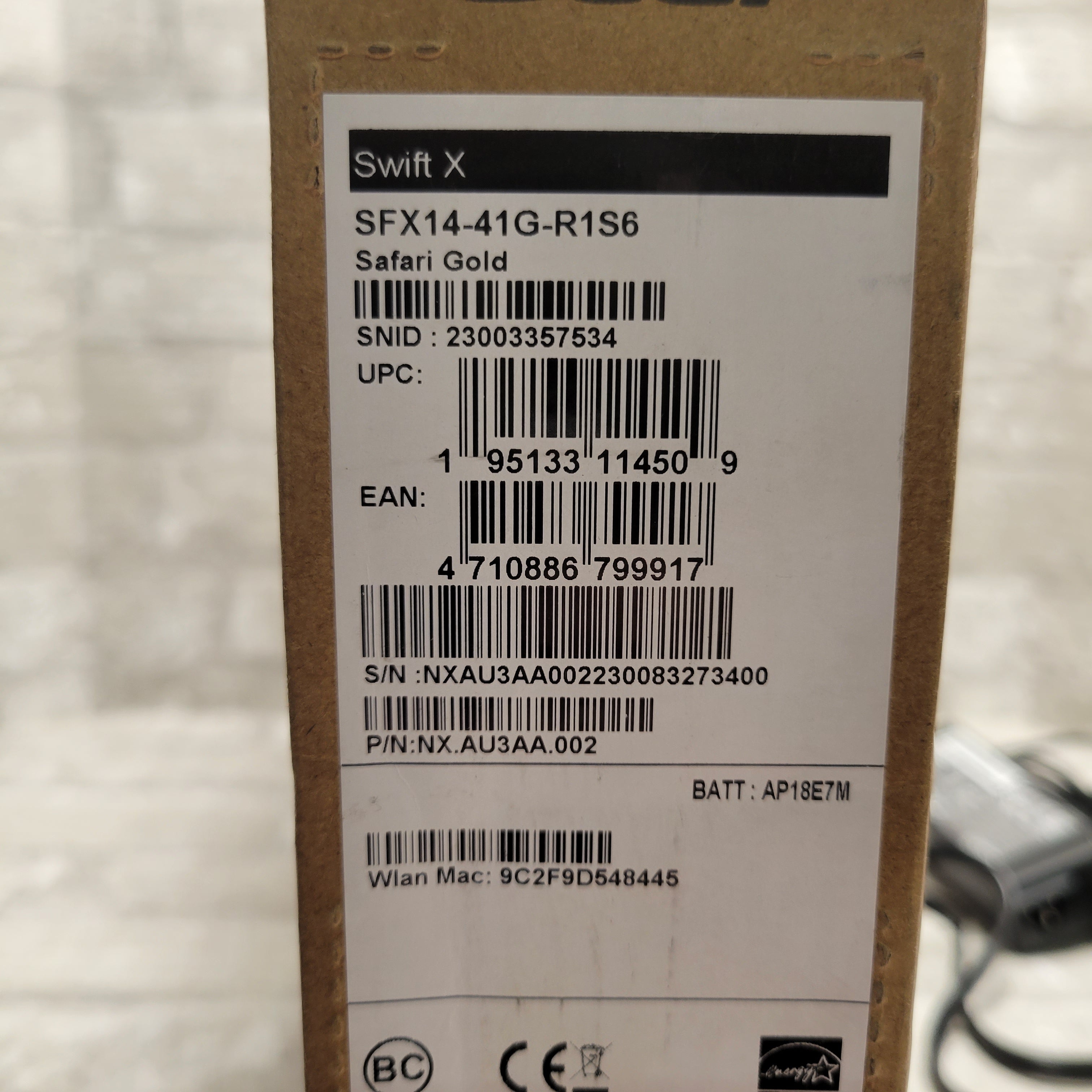 Acer Swift X SFX14-41G-R1S6 Creator Laptop (8100828938478)